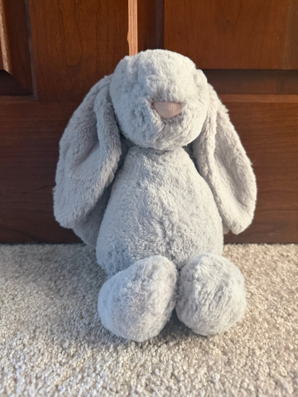 Jellycat Plush Gray Bunny Stuffed Animal - Soft Comfort Toy for Kids
